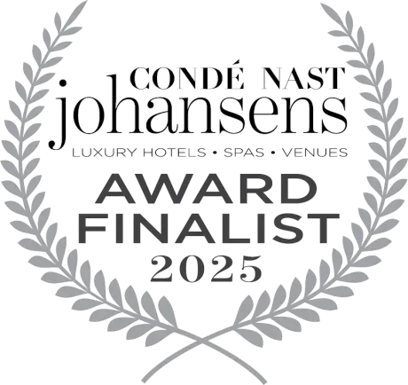 Condé Nast Johansens Award Finalist 2025 logo for Roxburghe Hotel Golf & Spa.