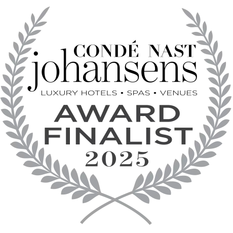 Award Finalist badge 2025 showcasing Roxburghe Hotel's commitment to quality service.